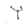 Neomounts SCREEN DESK MOUNT FOR TWO SCREENS, BLACK (CLAMP+GROMMET)