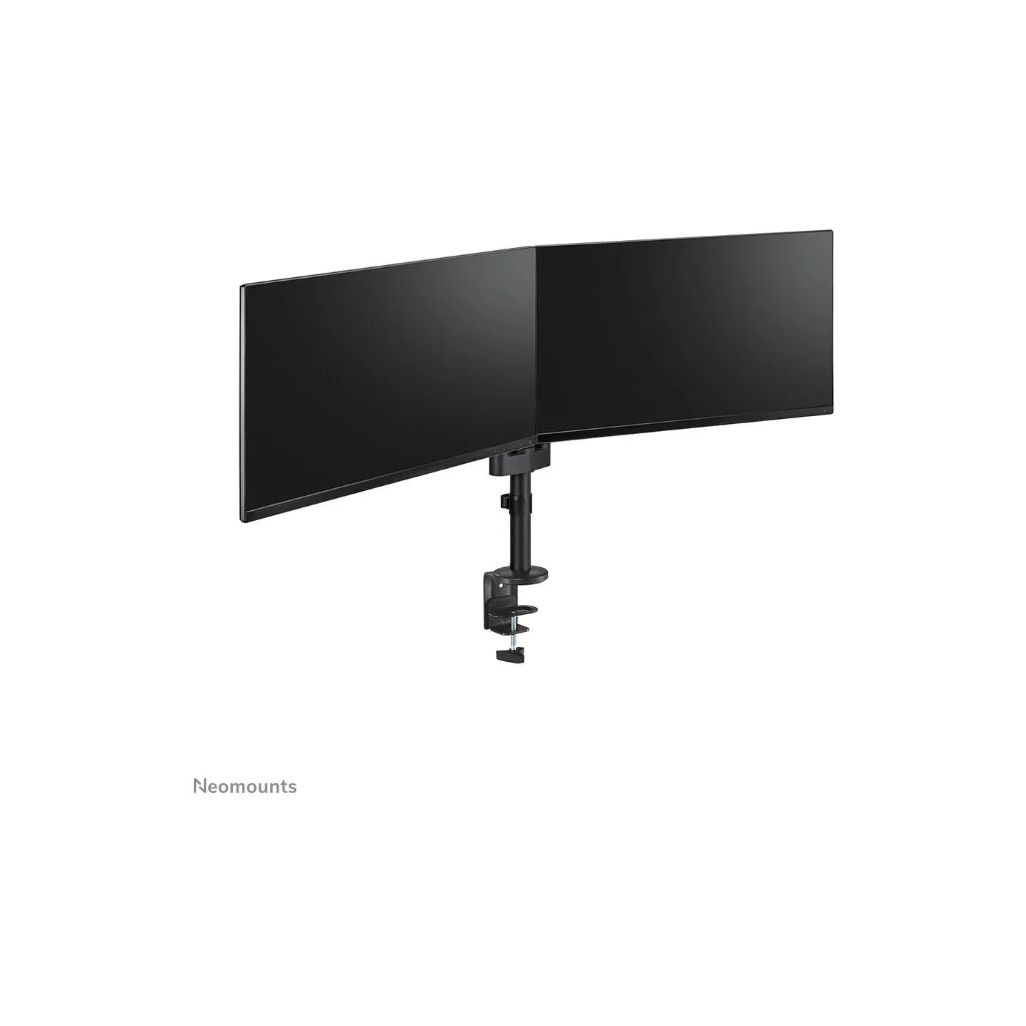 Neomounts SCREEN DESK MOUNT FOR TWO SCREENS, BLACK (CLAMP+GROMMET)