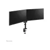 Neomounts SCREEN DESK MOUNT FOR TWO SCREENS, BLACK (CLAMP+GROMMET)