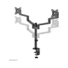 Neomounts SCREEN DESK MOUNT FOR TWO SCREENS, BLACK (CLAMP+GROMMET)