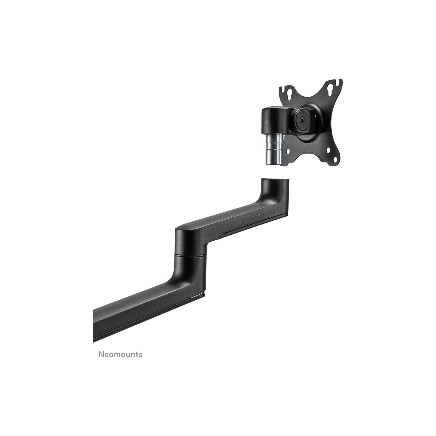 Neomounts SCREEN DESK MOUNT FOR TWO SCREENS, BLACK (CLAMP+GROMMET)