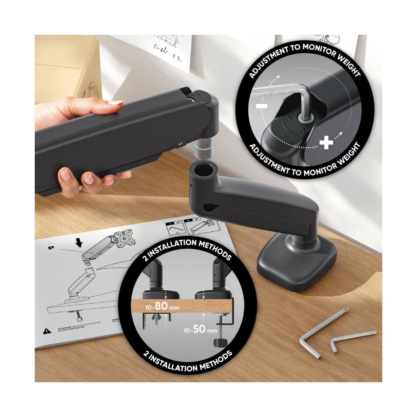 Onkron MONITOR ACC DESK MOUNT/13-32" BLACK G50-B ONKRON