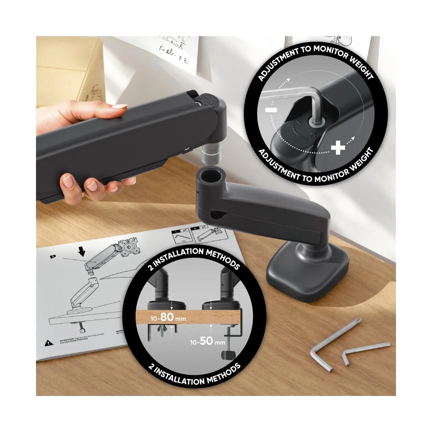 Onkron MONITOR ACC DESK MOUNT/13-32" BLACK G50-B ONKRON