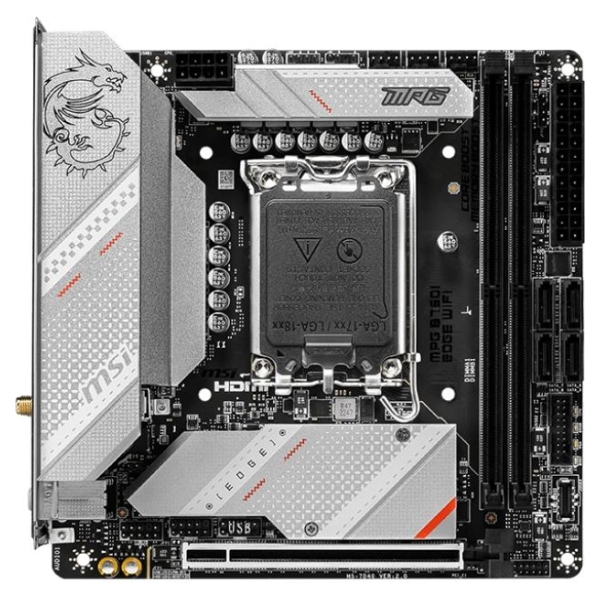 MSI | MPG B760I EDGE WIFI | Processor family Intel | Processor socket  LGA1700 | DDR5 DIMM | Memory slots 2 | Supported hard dis