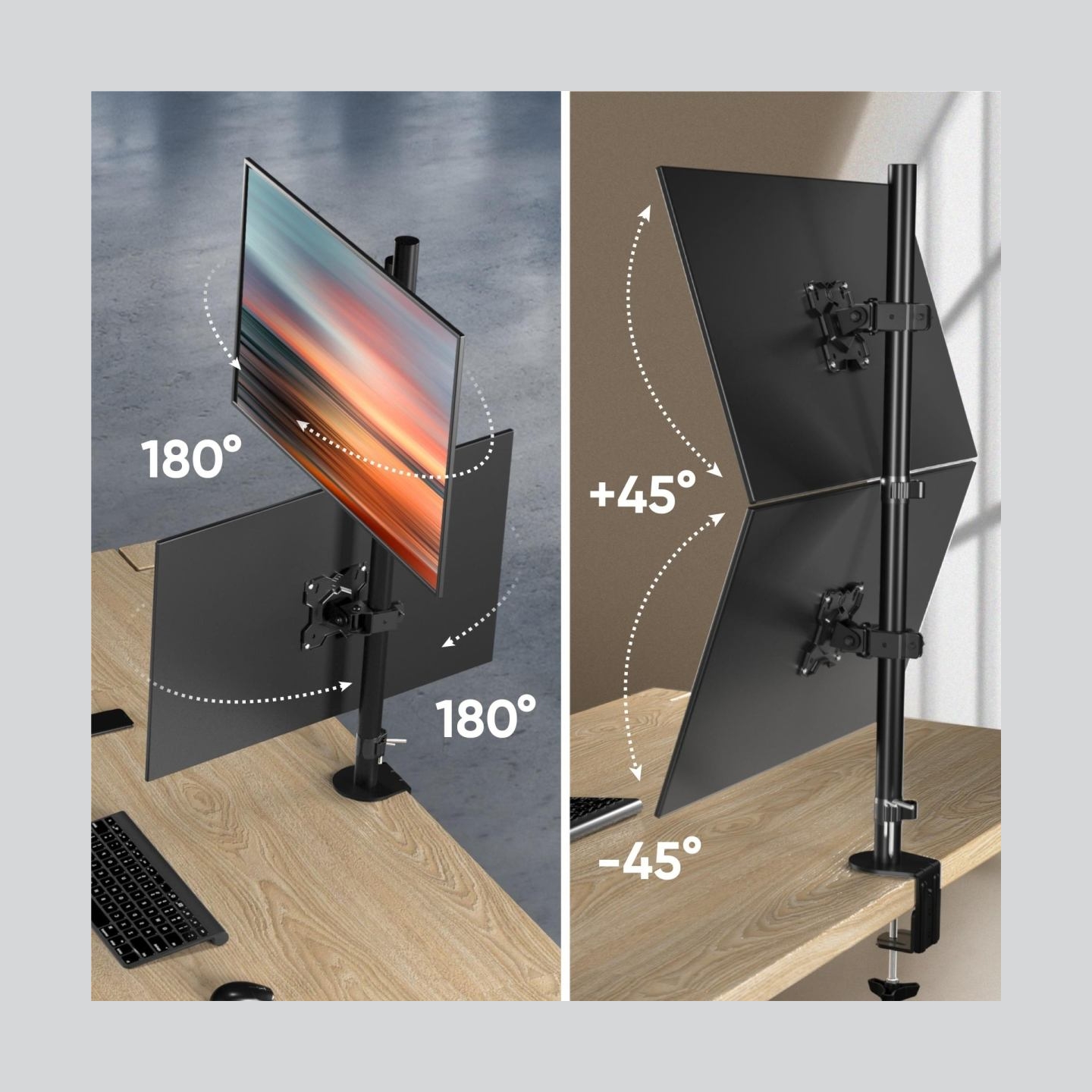 Onkron MONITOR ACC DESK MOUNT/13-34" BLACK D208E-B ONKRON