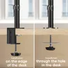 Onkron MONITOR ACC DESK MOUNT/13-34" BLACK D208E-B ONKRON