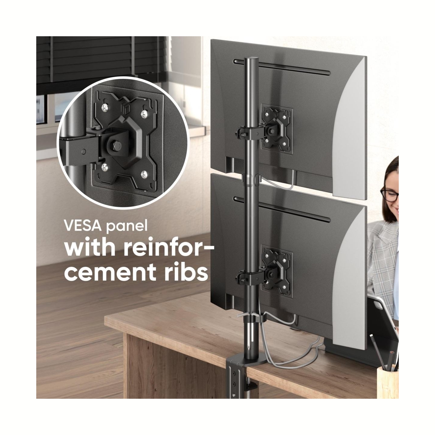 Onkron MONITOR ACC DESK MOUNT/13-34" BLACK D208E-B ONKRON