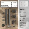 Onkron MONITOR ACC DESK MOUNT/13-34" BLACK D208E-B ONKRON