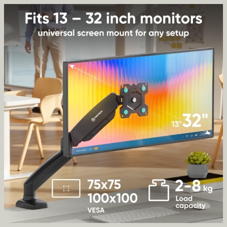 Onkron MONITOR ACC DESK MOUNT/13-32" BLACK G80-B ONKRON