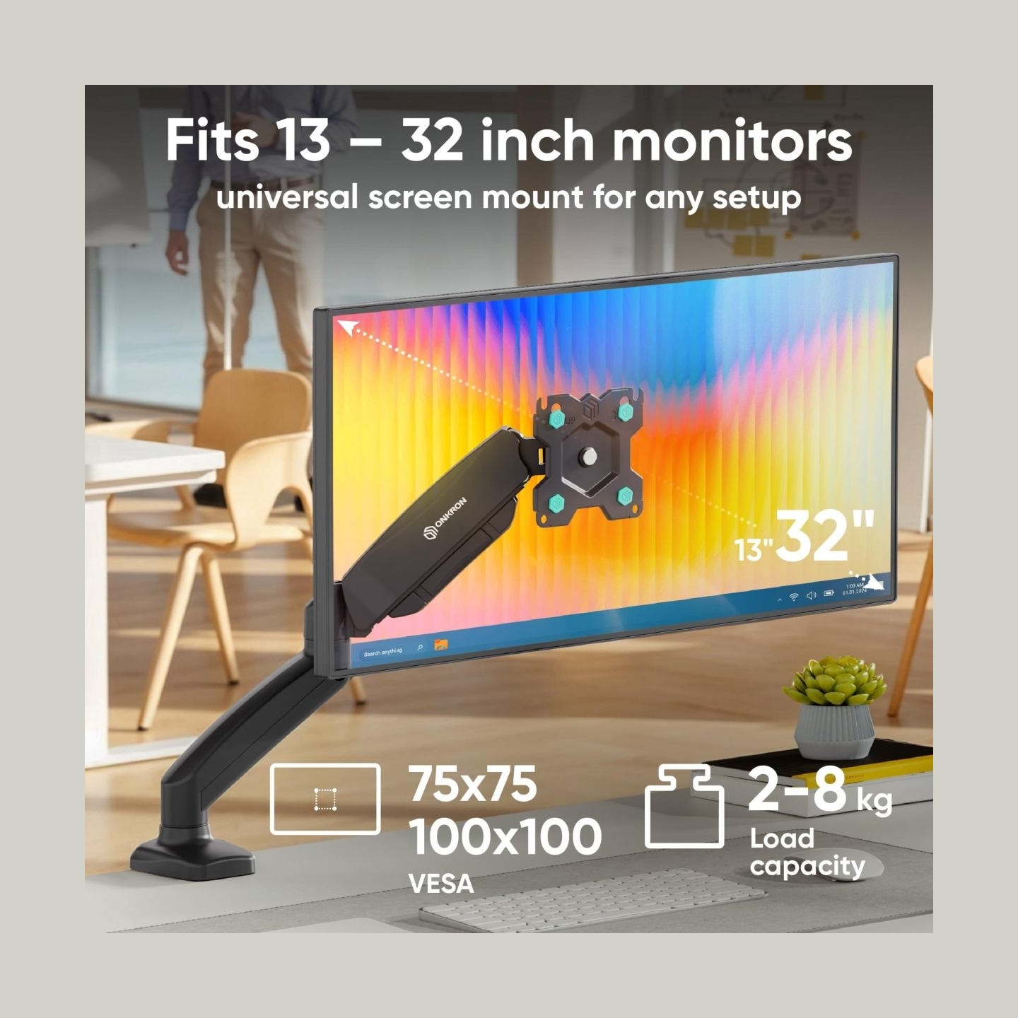 Onkron MONITOR ACC DESK MOUNT/13-32" BLACK G80-B ONKRON