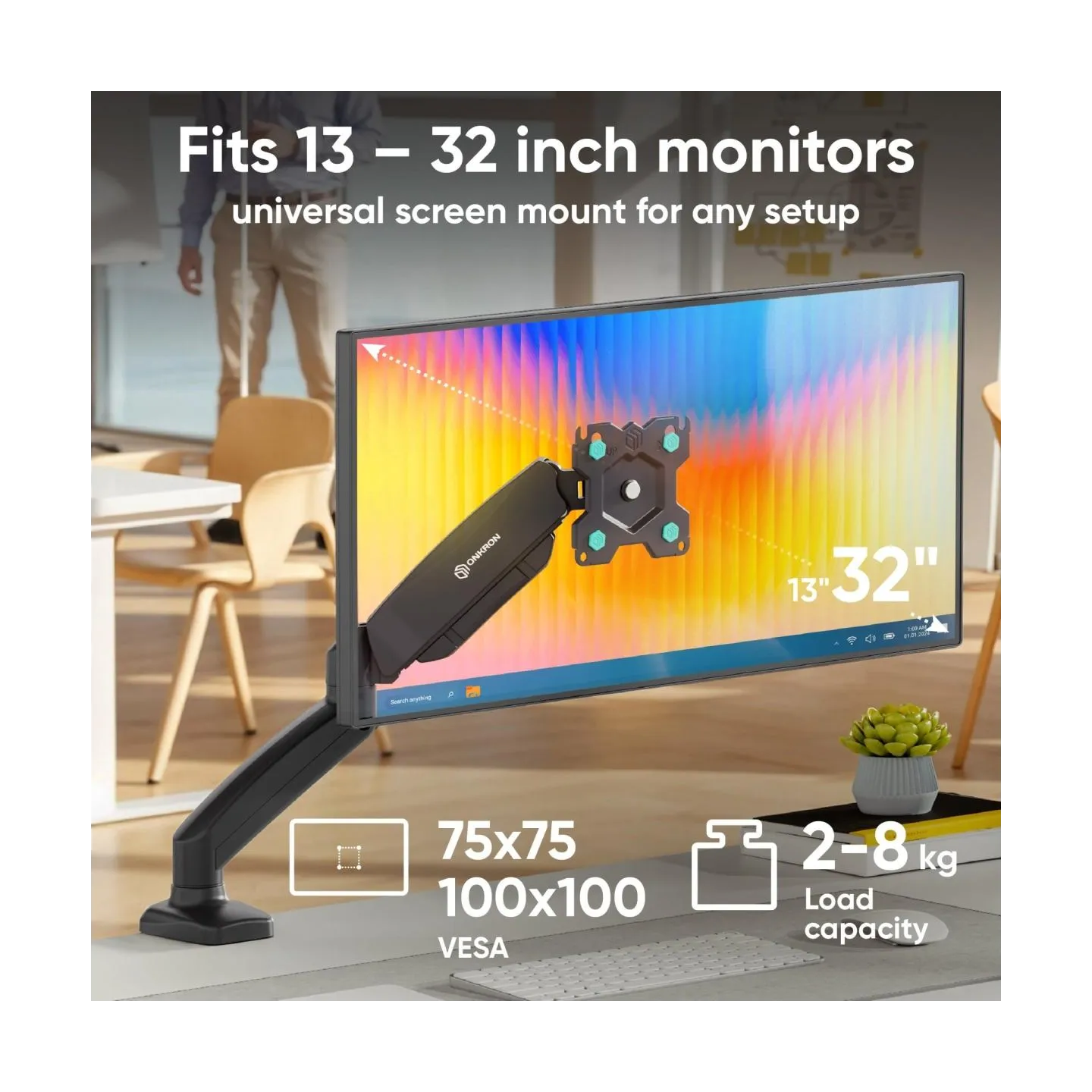 Onkron MONITOR ACC DESK MOUNT/13-32" BLACK G80-B ONKRON