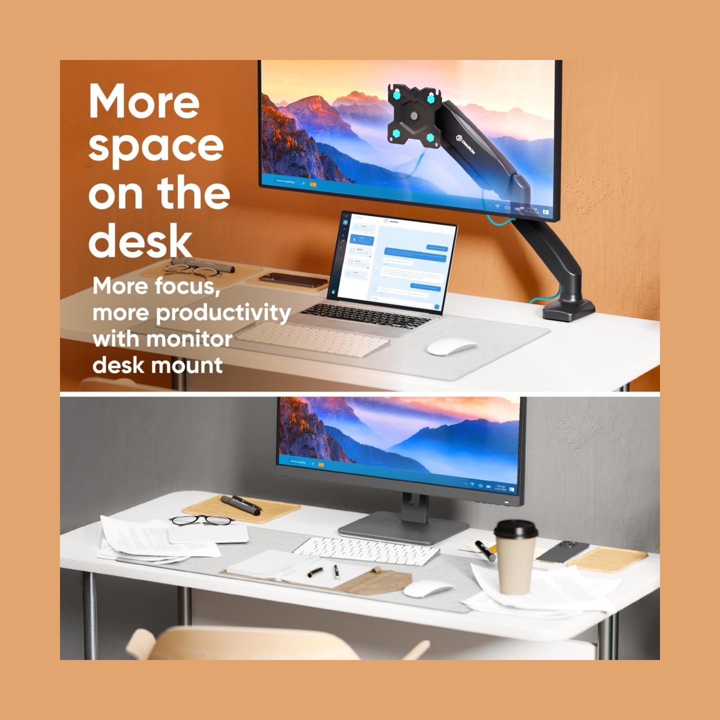 Onkron MONITOR ACC DESK MOUNT/13-32" BLACK G80-B ONKRON