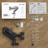 Onkron MONITOR ACC DESK MOUNT/13-32" BLACK G80-B ONKRON