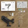 Onkron MONITOR ACC DESK MOUNT/13-32" BLACK G80-B ONKRON