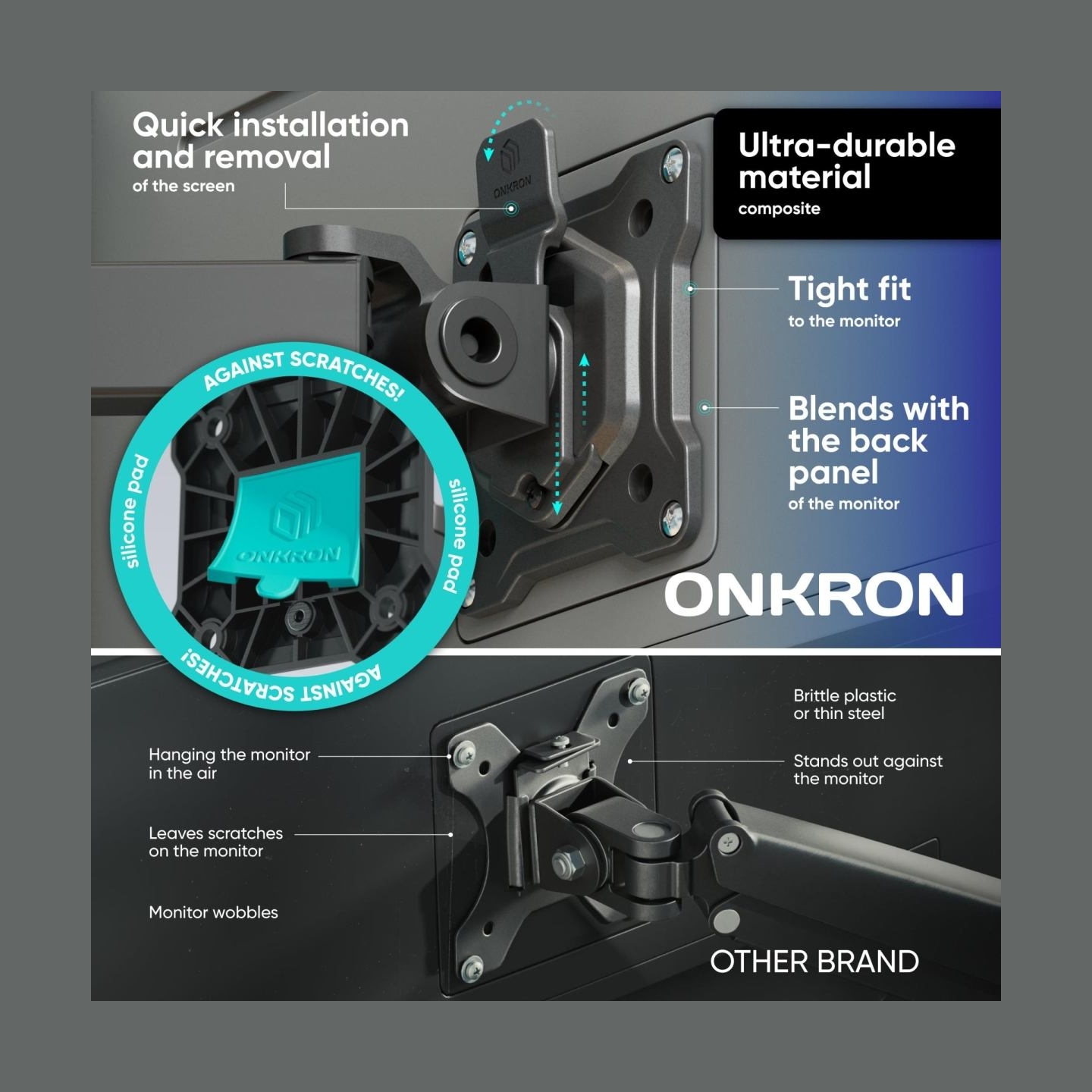 Onkron MONITOR ACC DESK MOUNT/13-32" BLACK D221E-B ONKRON