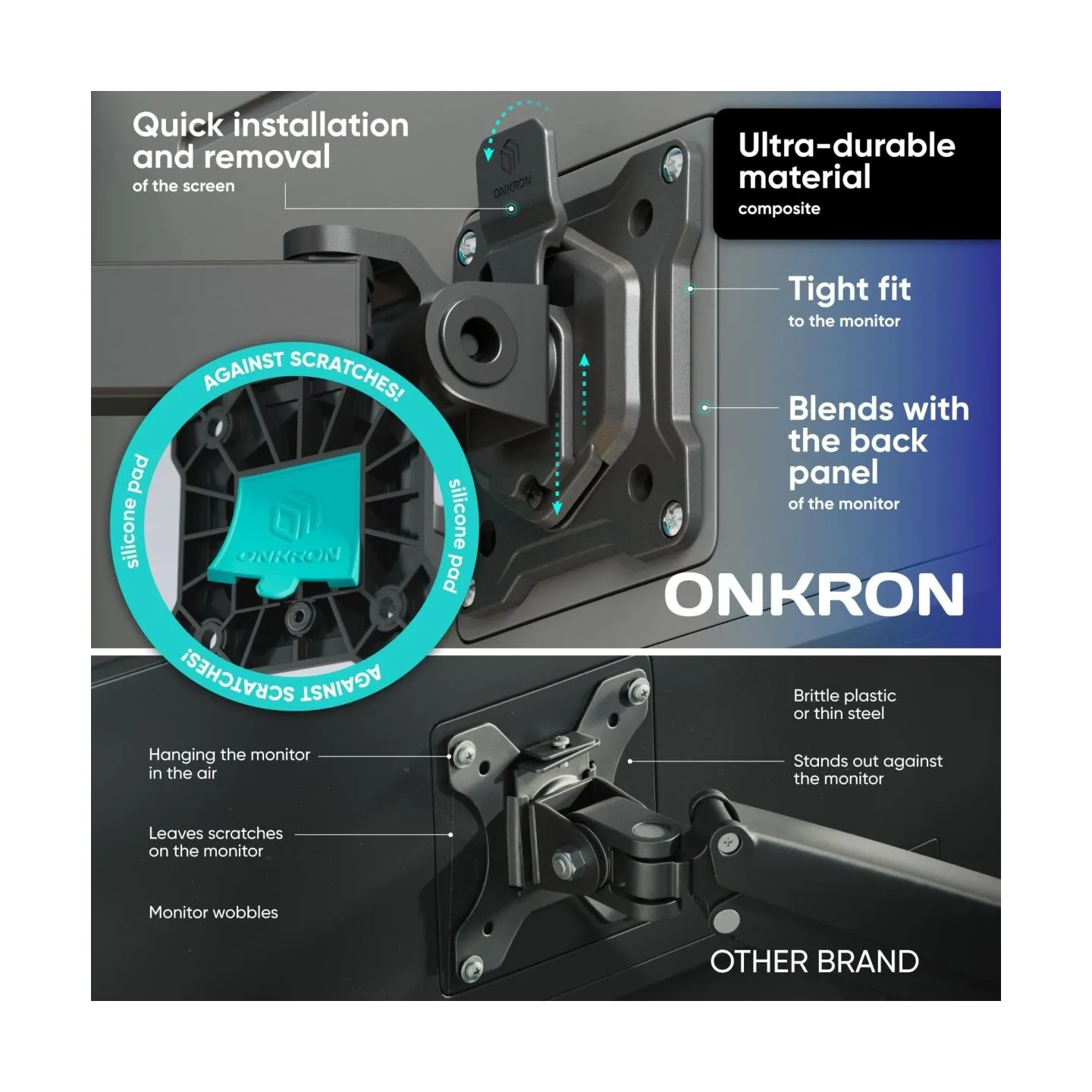Onkron MONITOR ACC DESK MOUNT/13-32" BLACK D221E-B ONKRON