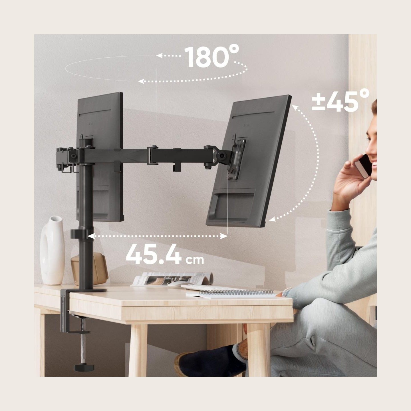 Onkron MONITOR ACC DESK MOUNT/13-32" BLACK D221E-B ONKRON