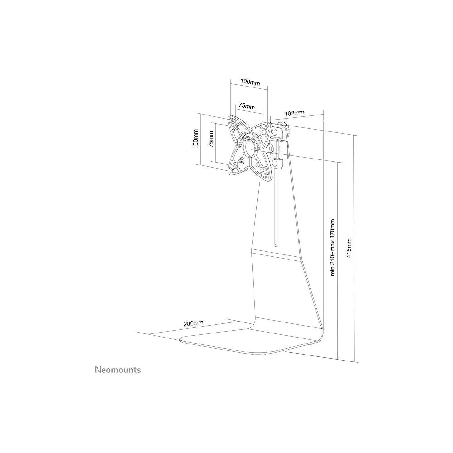 Neomounts TV SET ACC DESK MOUNT SILVER/10-27" FPMA-D800 NEOMOUNTS