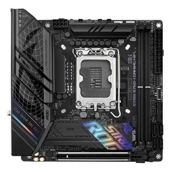 Asus | ROG STRIX B760-I GAMING WIFI | Processor family Intel | Processor socket LGA1700 | DDR5 SDRAM | Supported hard disk drive