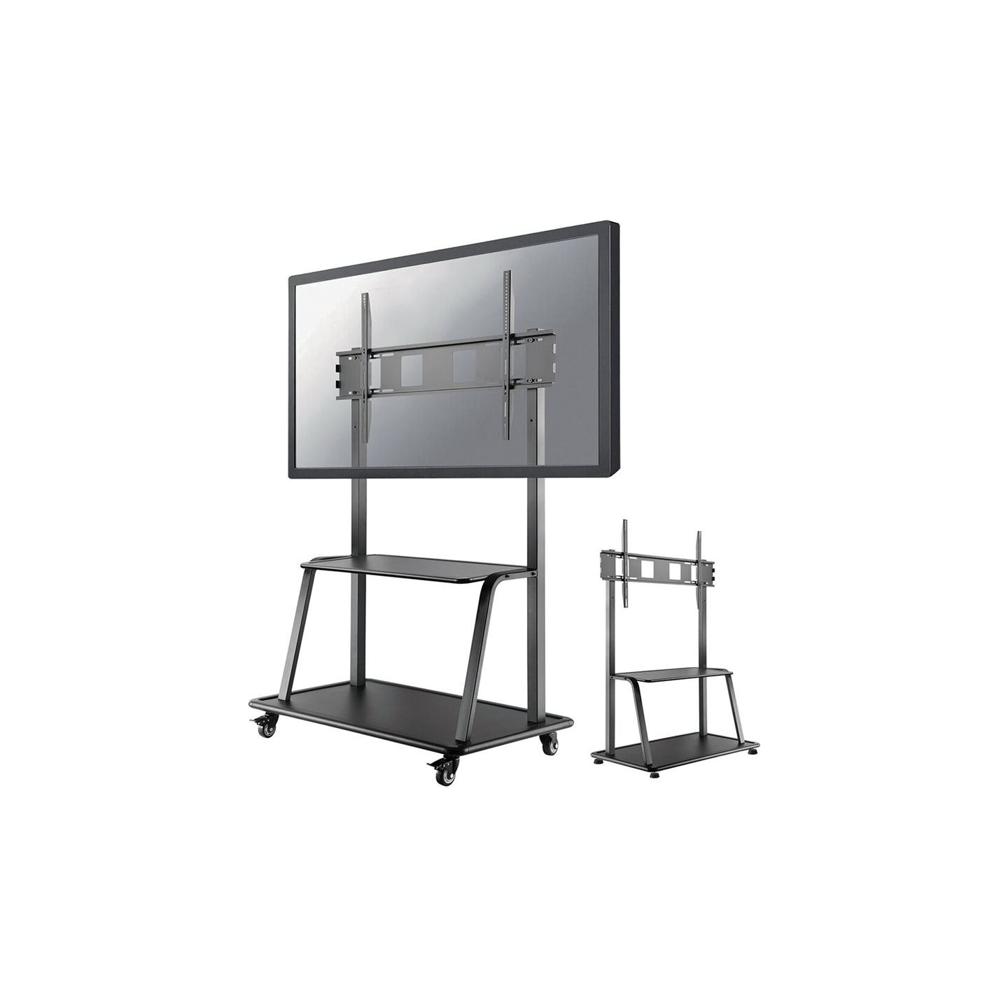 Neomounts NEWSTAR MOBILE FLAT SCREEN FLOOR STAND (STAND+TROLLEY) (HEIGHT: 137-162 CM) BOX 1/2 60-105" BLACK