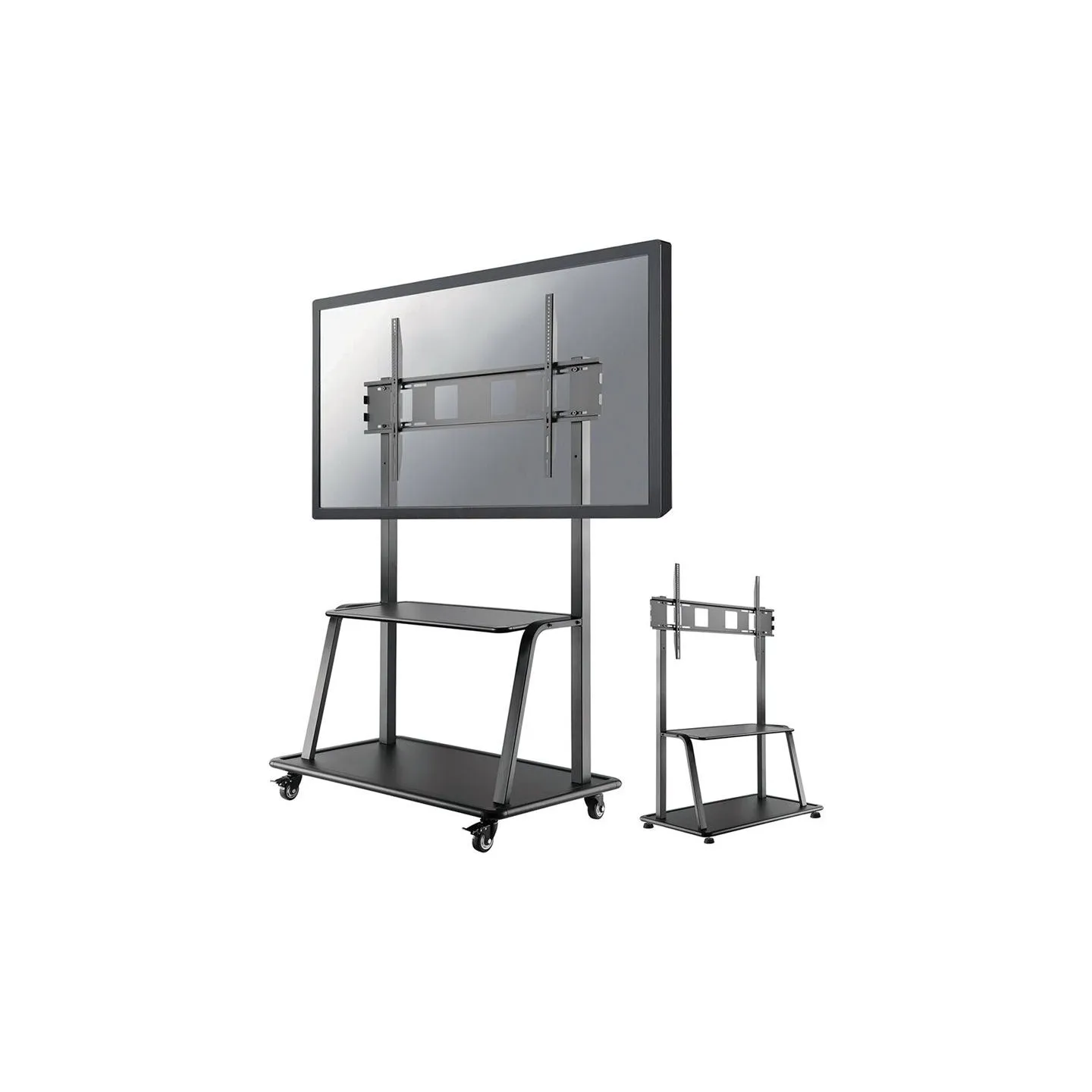 Neomounts NEWSTAR MOBILE FLAT SCREEN FLOOR STAND (STAND+TROLLEY) (HEIGHT: 137-162 CM) BOX 1/2 60-105" BLACK