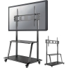 Neomounts NEWSTAR MOBILE FLAT SCREEN FLOOR STAND (STAND+TROLLEY) (HEIGHT: 137-162 CM) BOX 1/2 60-105" BLACK