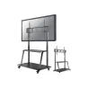 Neomounts NEWSTAR MOBILE FLAT SCREEN FLOOR STAND (STAND+TROLLEY) (HEIGHT: 137-162 CM) BOX 1/2 60-105" BLACK