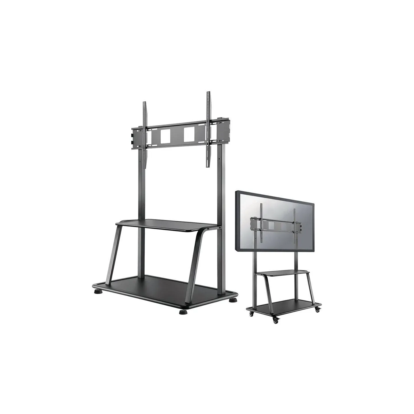 Neomounts NEWSTAR MOBILE FLAT SCREEN FLOOR STAND (STAND+TROLLEY) (HEIGHT: 137-162 CM) BOX 1/2 60-105" BLACK