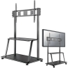 Neomounts NEWSTAR MOBILE FLAT SCREEN FLOOR STAND (STAND+TROLLEY) (HEIGHT: 137-162 CM) BOX 1/2 60-105" BLACK