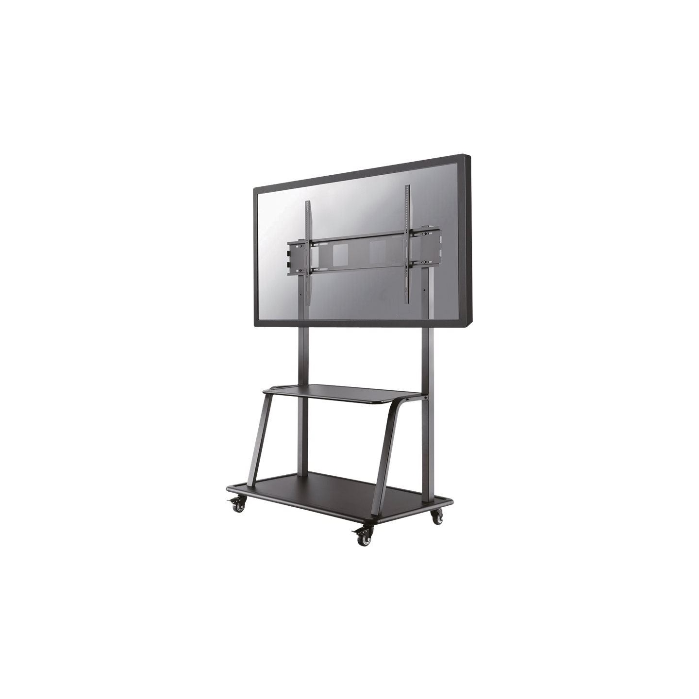Neomounts NEWSTAR MOBILE FLAT SCREEN FLOOR STAND (STAND+TROLLEY) (HEIGHT: 137-162 CM) BOX 1/2 60-105" BLACK