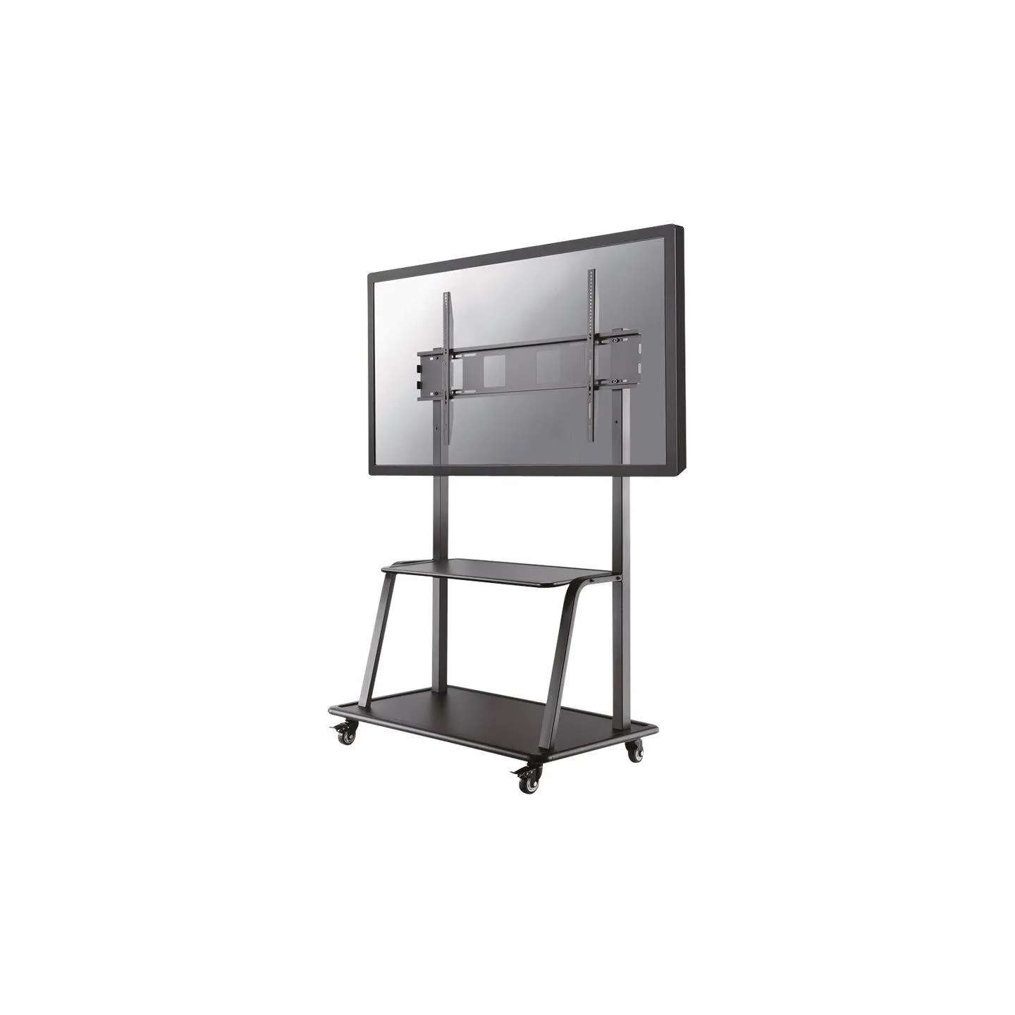 Neomounts NEWSTAR MOBILE FLAT SCREEN FLOOR STAND (STAND+TROLLEY) (HEIGHT: 137-162 CM) BOX 1/2 60-105" BLACK