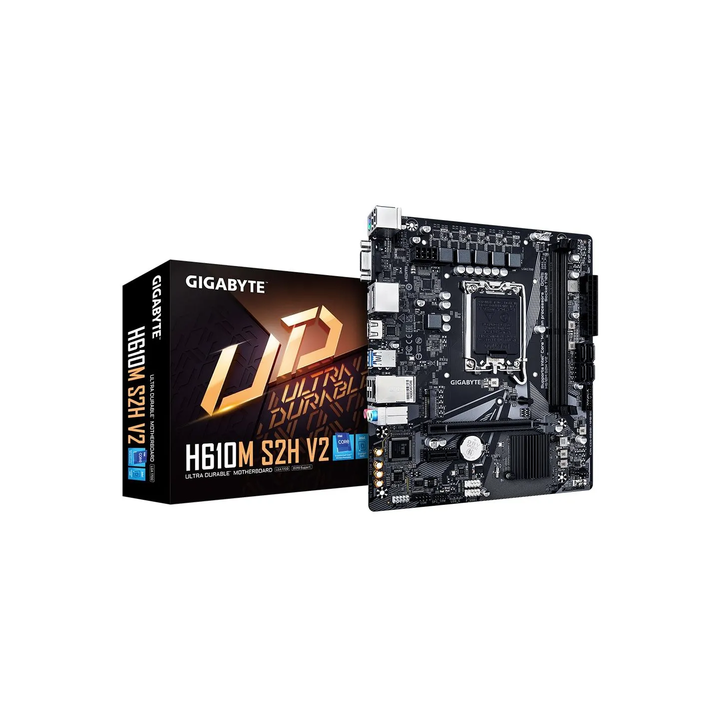 Gigabyte | H610M S2H V2 1.0 | Processor family Intel | Processor socket LGA1700 | DDR5 DIMM | Supported hard disk drive interfac