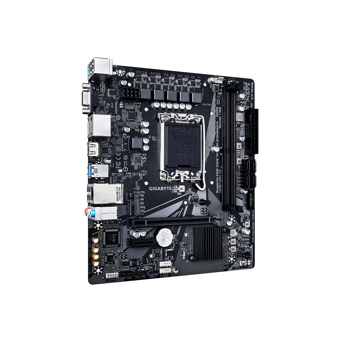 Gigabyte | H610M S2H V2 1.0 | Processor family Intel | Processor socket LGA1700 | DDR5 DIMM | Supported hard disk drive interfac
