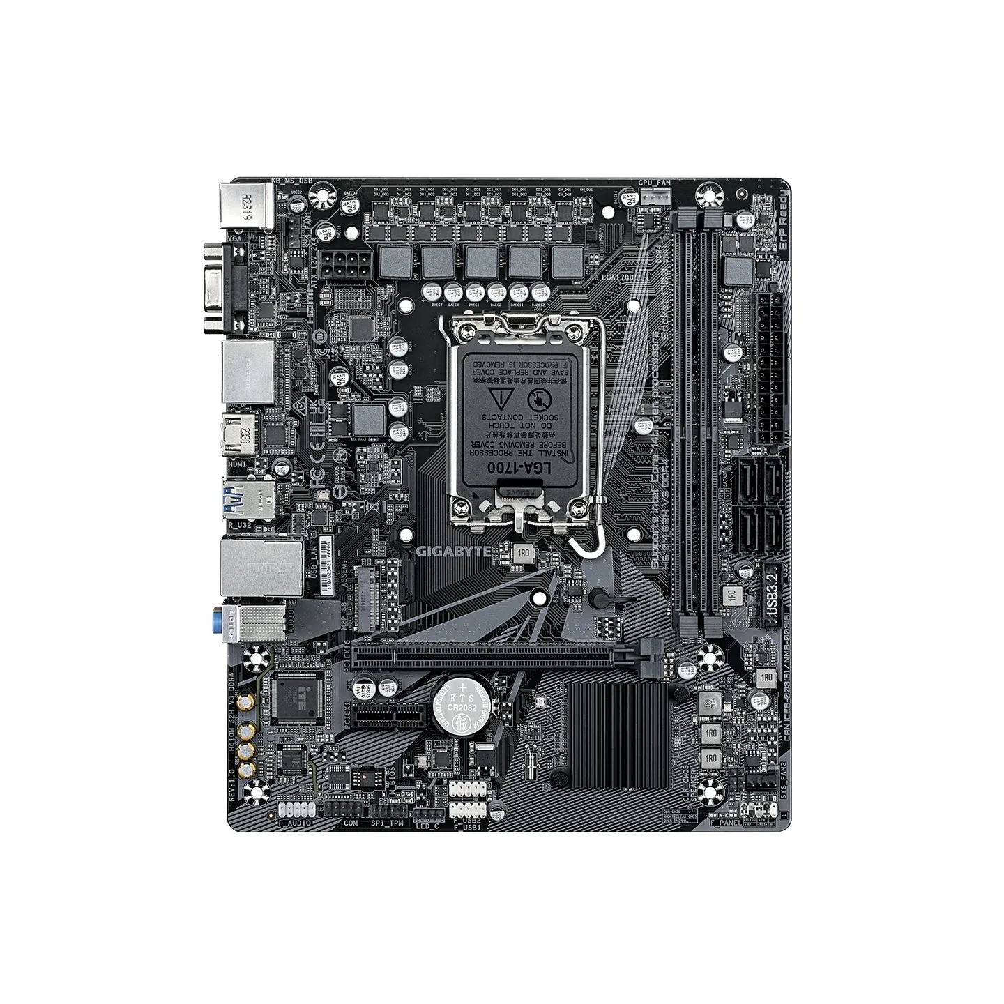 Gigabyte | H610M S2H V3 DDR4 G1.0 | Processor family Intel | Processor socket LGA1700 | DDR4 | Supported hard disk drive interfa