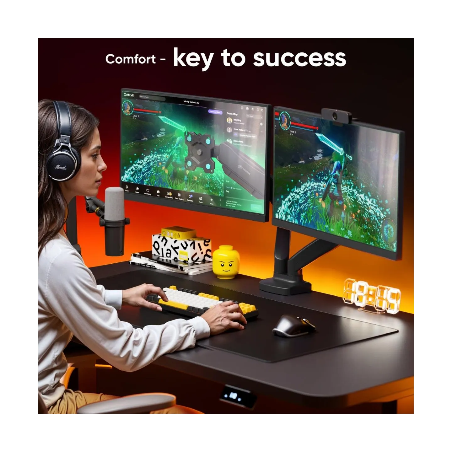 Onkron MONITOR ACC DESK MOUNT/13-32" BLACK G160-B ONKRON