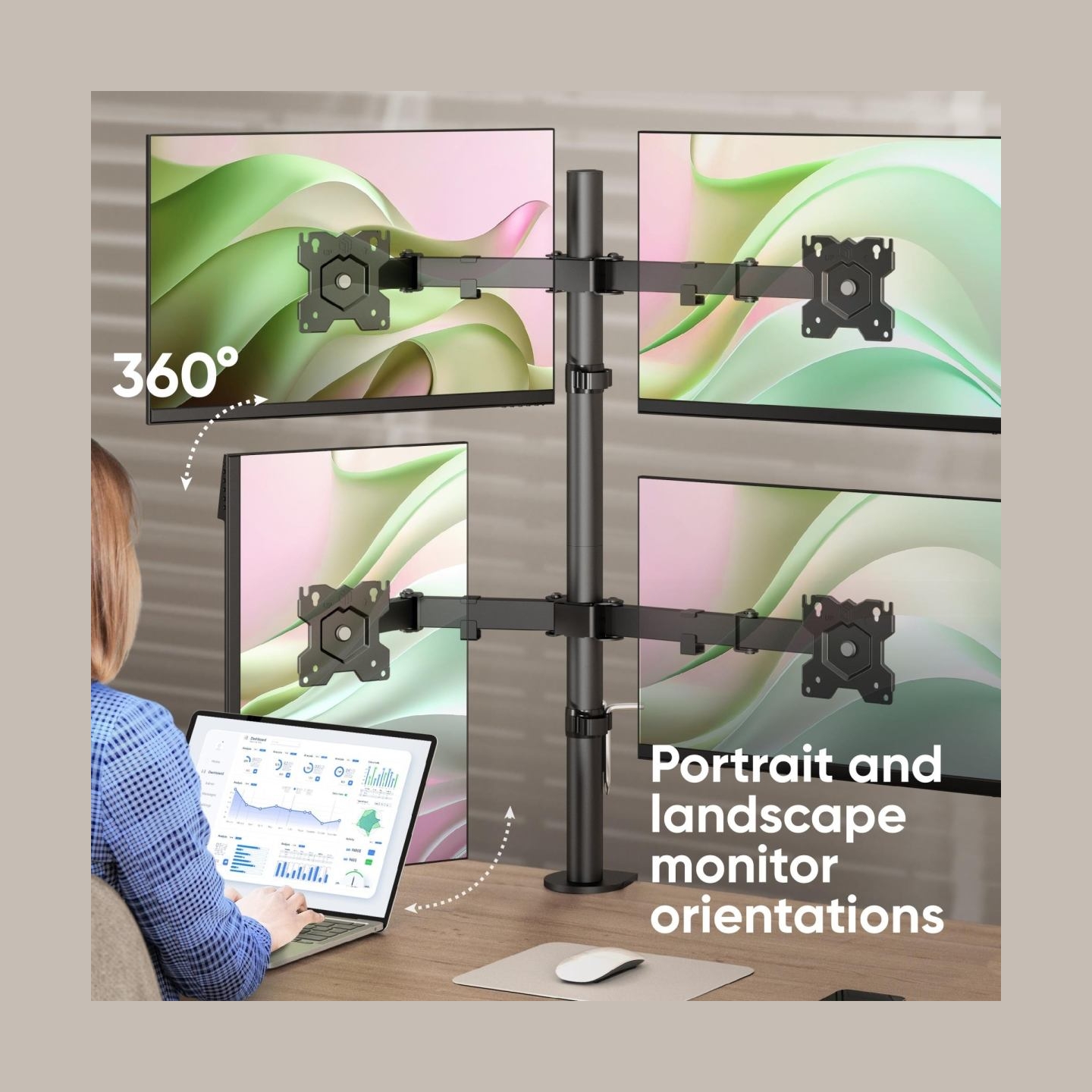 Onkron MONITOR ACC DESK MOUNT/13-32" BLACK D421E-B ONKRON
