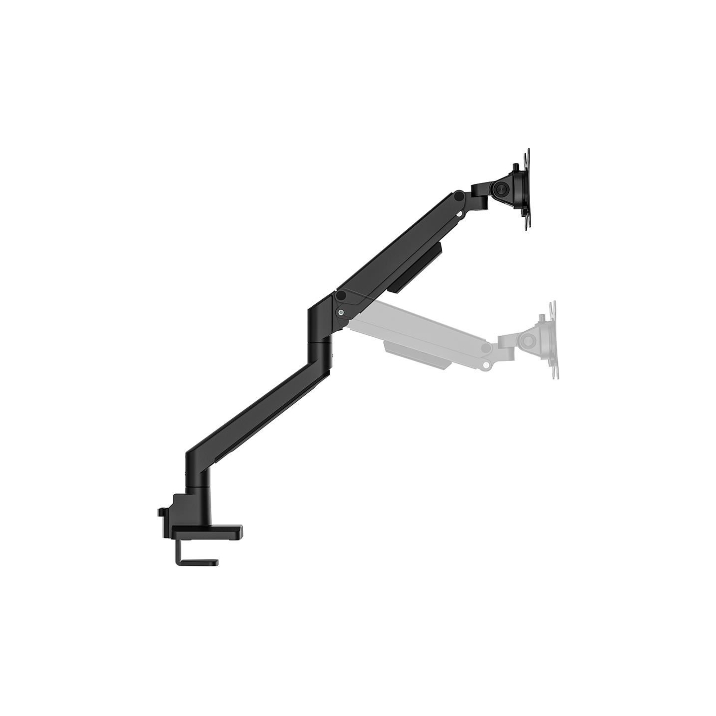 Neomounts DS70-250BL1 NEXT Slim Desk Mount 17-35 inch 9KG 75x75-100x100 PIVOT +90/-90 H:21.5-49.5