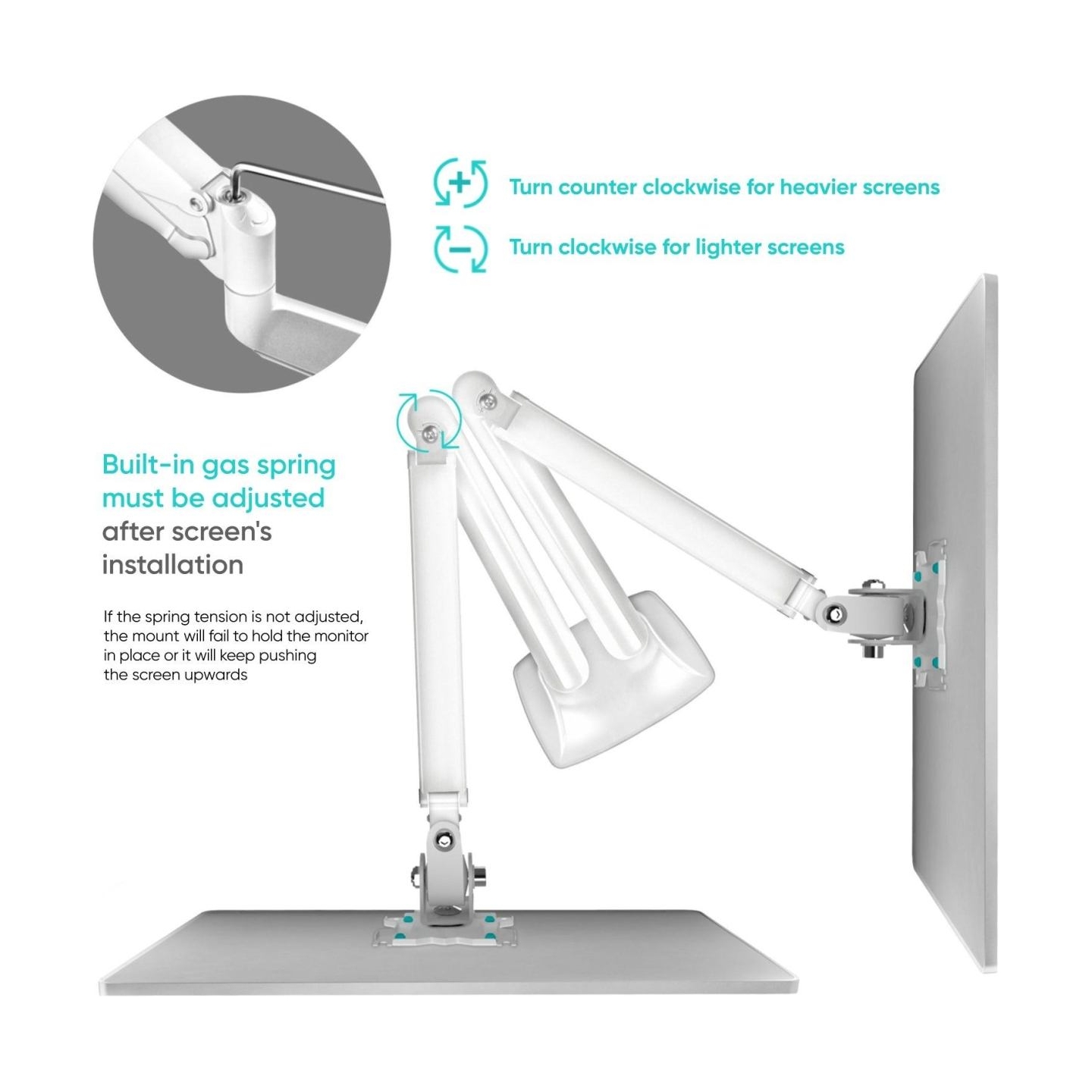 Onkron MONITOR ACC DESK MOUNT/13-32" WHITE G200-W ONKRON