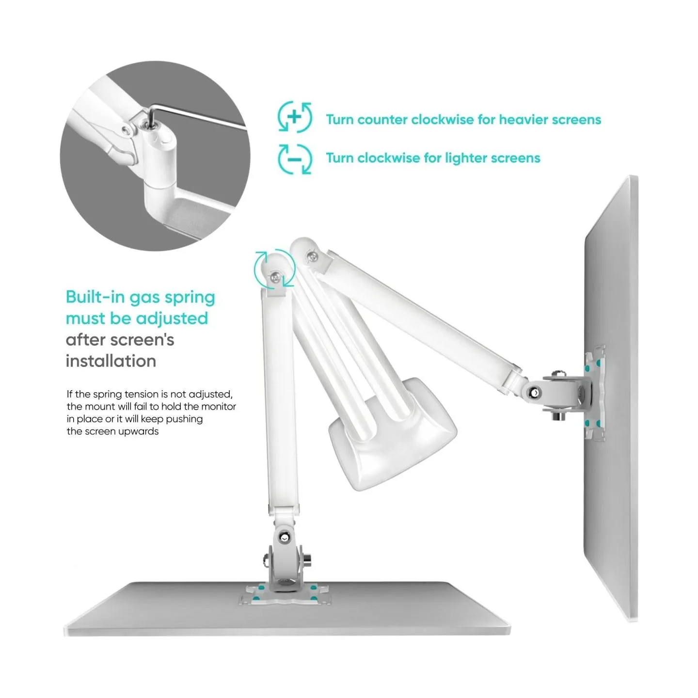 Onkron MONITOR ACC DESK MOUNT/13-32" WHITE G200-W ONKRON