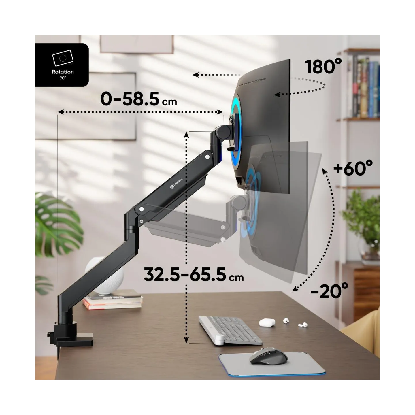 Onkron MONITOR ACC DESK MOUNT/17-57" BLACK G130-B ONKRON