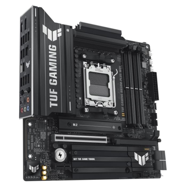 Asus TUF GAMING B850M-PLUS WIFI | Processor family AMD | Processor socket AM5 | DDR5 | Supported hard disk drive interfaces M.2,