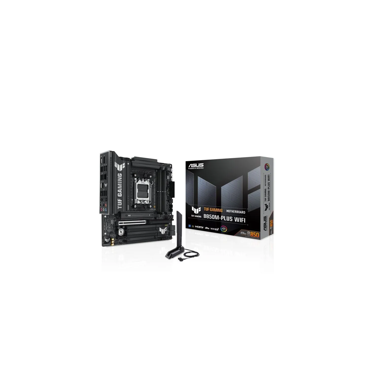Asus TUF GAMING B850M-PLUS WIFI | Processor family AMD | Processor socket AM5 | DDR5 | Supported hard disk drive interfaces M.2,