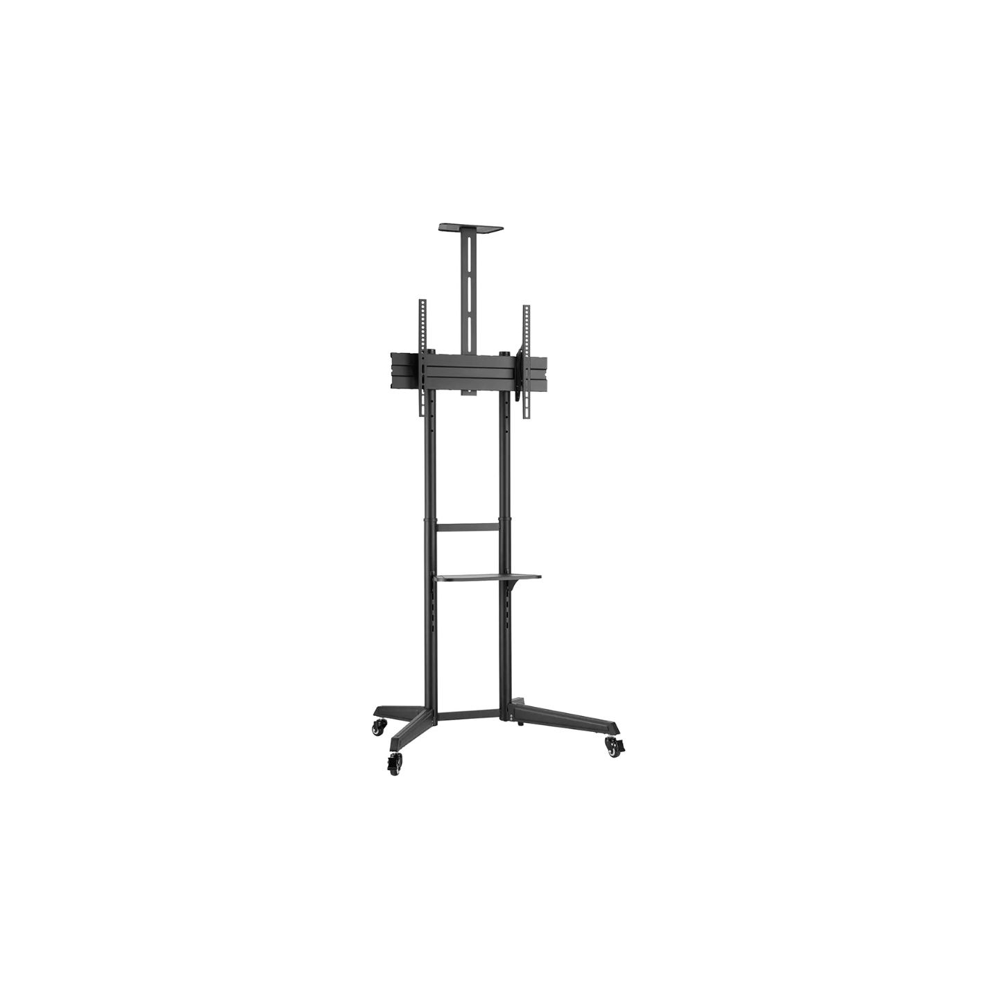Neomounts BY NEWSTAR MOBILE FLOOR STAND INCL. AV- AND CAM SHELF (HEIGHT ADJUSTABLE: 128,5-145 CM)