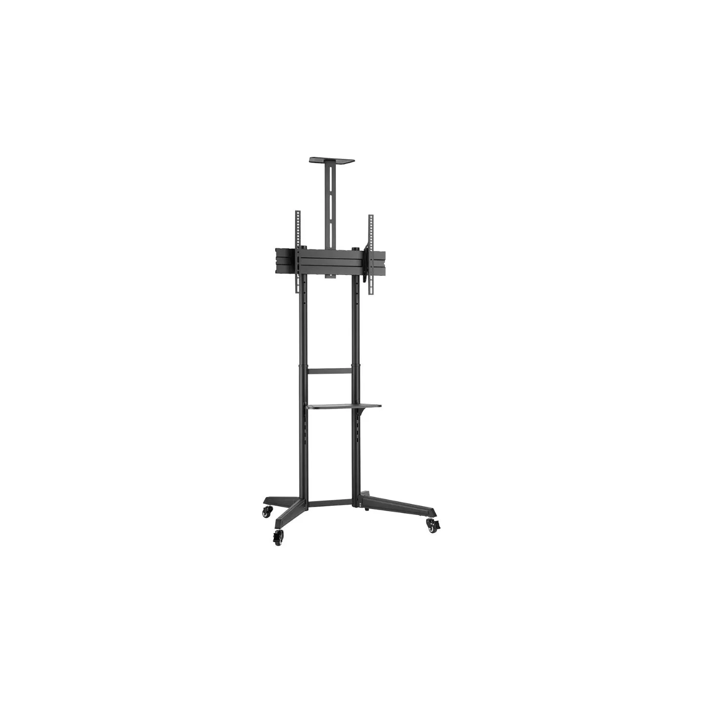 Neomounts BY NEWSTAR MOBILE FLOOR STAND INCL. AV- AND CAM SHELF (HEIGHT ADJUSTABLE: 128,5-145 CM)