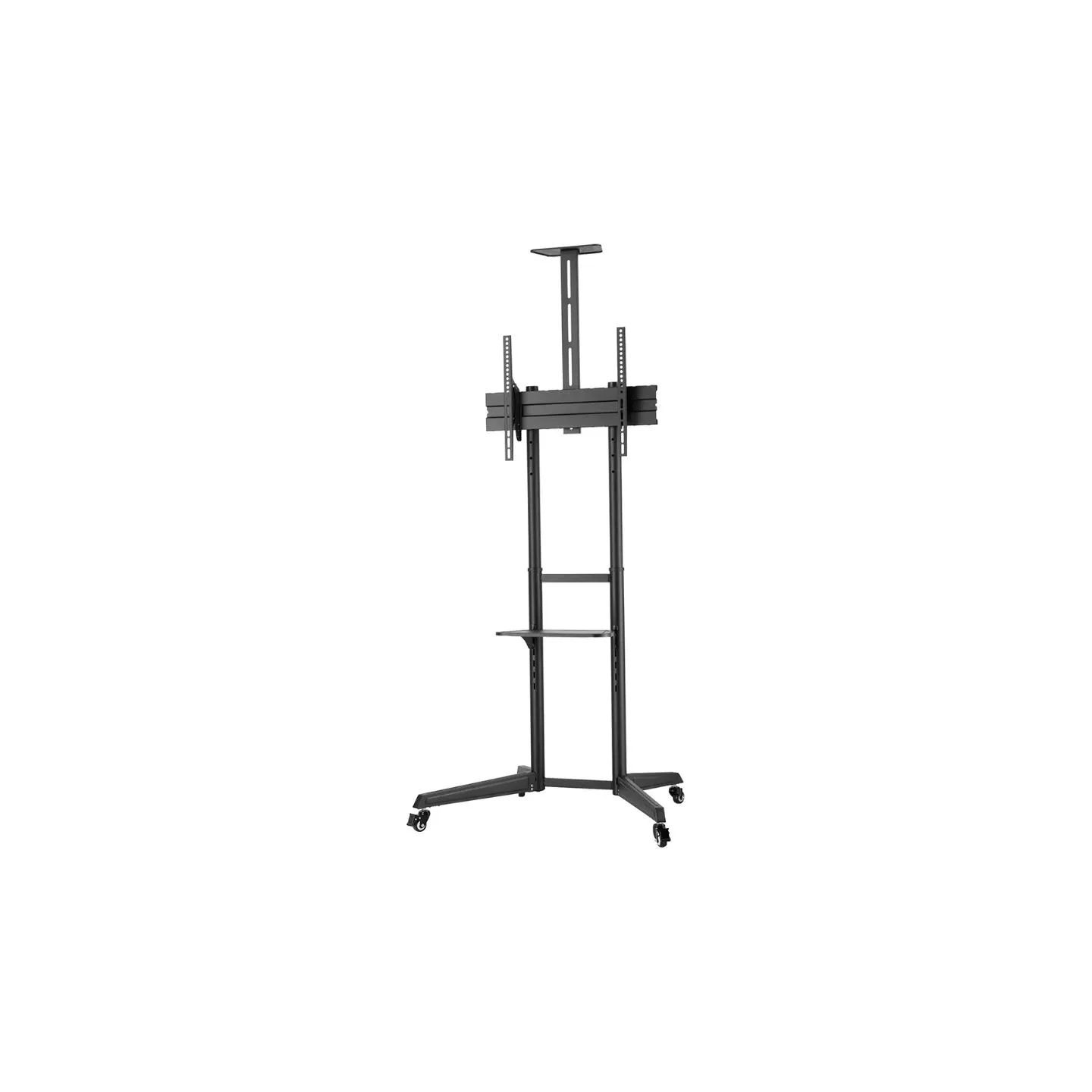 Neomounts BY NEWSTAR MOBILE FLOOR STAND INCL. AV- AND CAM SHELF (HEIGHT ADJUSTABLE: 128,5-145 CM)