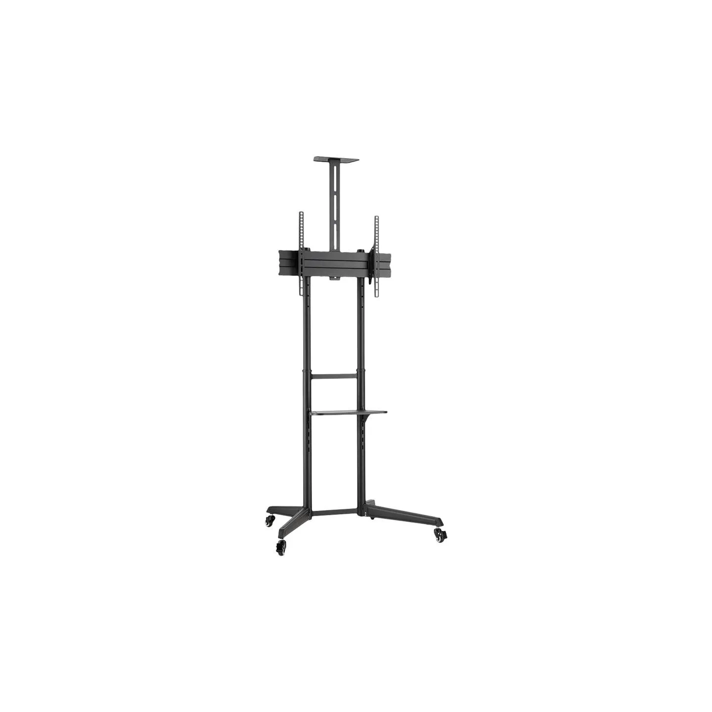 Neomounts BY NEWSTAR MOBILE FLOOR STAND INCL. AV- AND CAM SHELF (HEIGHT ADJUSTABLE: 128,5-145 CM)