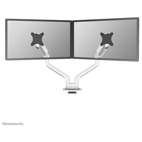 Neomounts SELECT DESK MOUNT, DOUBLE DISPLAY (TOPFIX CLAMP &GROMMET) WHITE