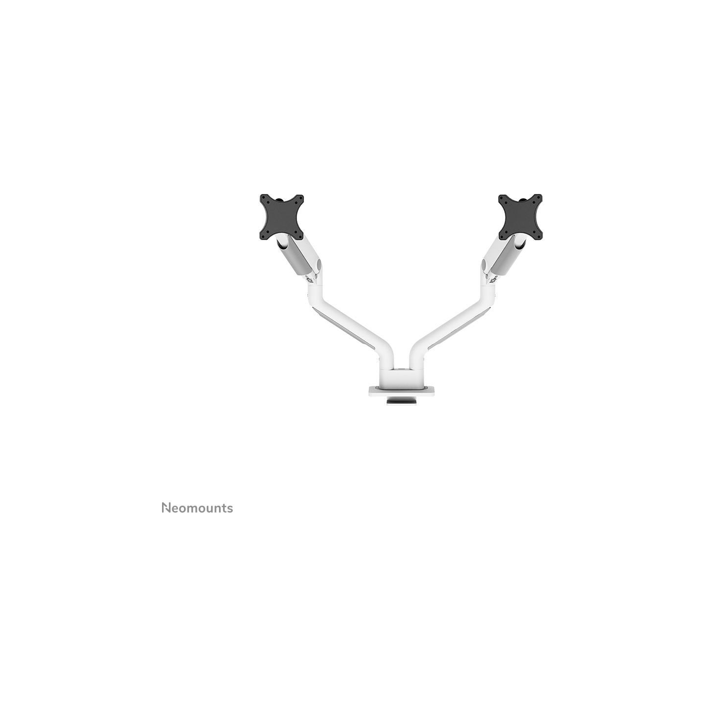 Neomounts SELECT DESK MOUNT, DOUBLE DISPLAY (TOPFIX CLAMP &GROMMET) WHITE