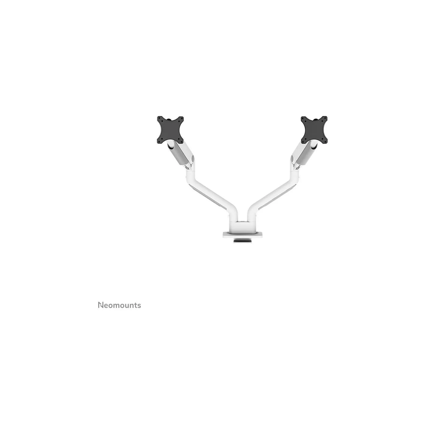 Neomounts SELECT DESK MOUNT, DOUBLE DISPLAY (TOPFIX CLAMP &GROMMET) WHITE