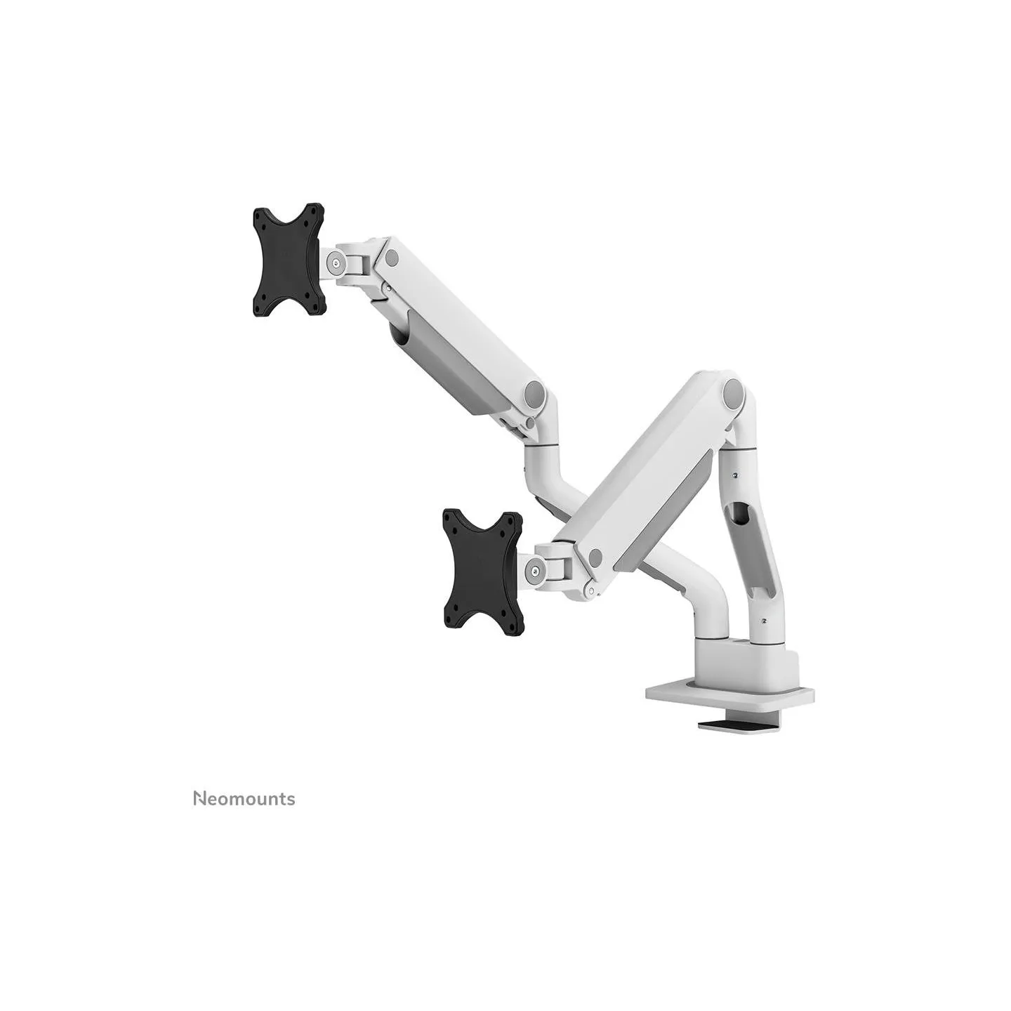 Neomounts SELECT DESK MOUNT, DOUBLE DISPLAY (TOPFIX CLAMP &GROMMET) WHITE